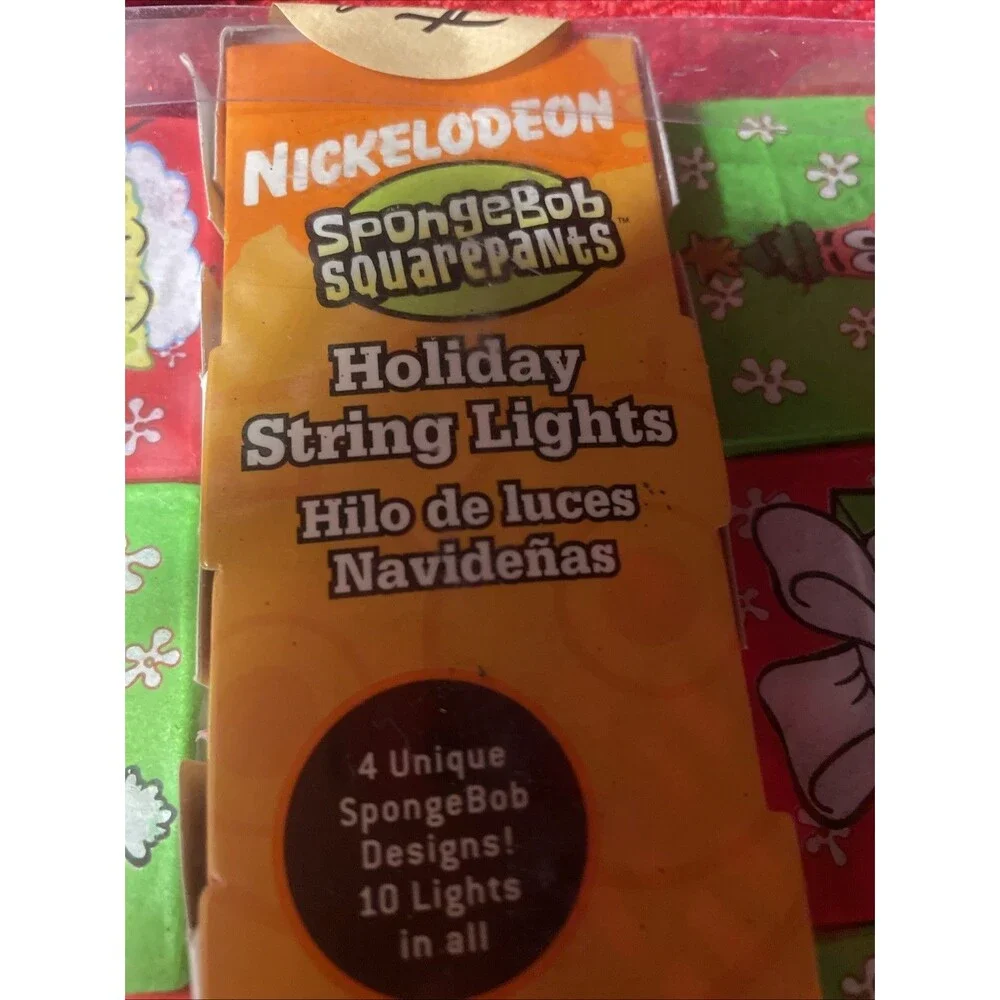 NEW SpongeBob Squarepants Christmas Holiday String Lights 2006